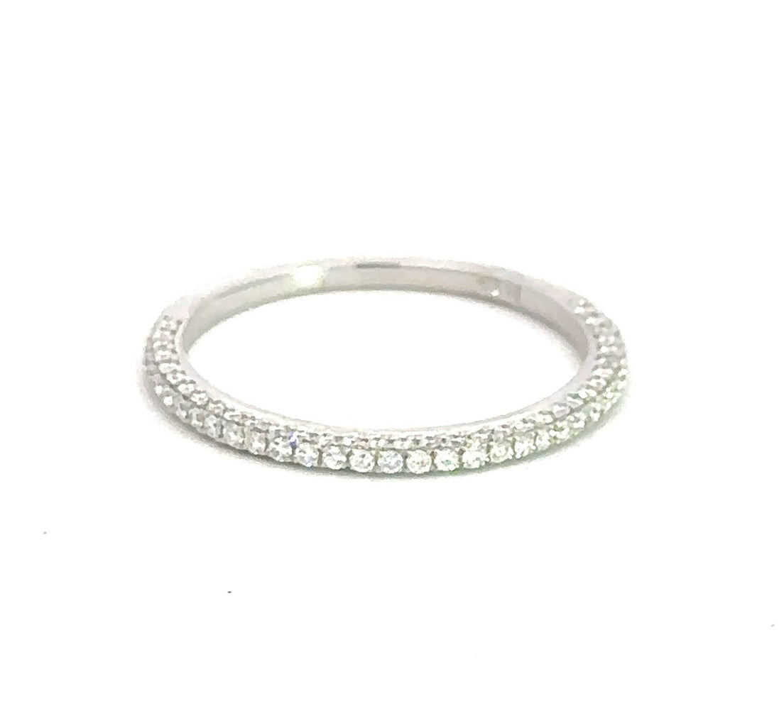 14K White Gold .52 CTTW Diamond Wedding Band