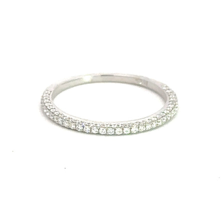 14K White Gold .52 CTTW Diamond Wedding Band