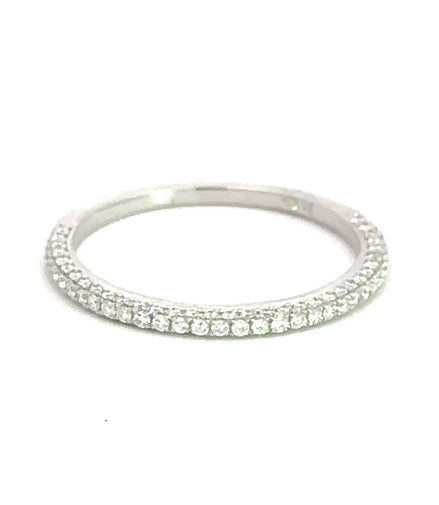 14K White Gold .52 CTTW Diamond Wedding Band