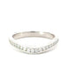 14K White Gold .25 CTTW Curved Diamond Band