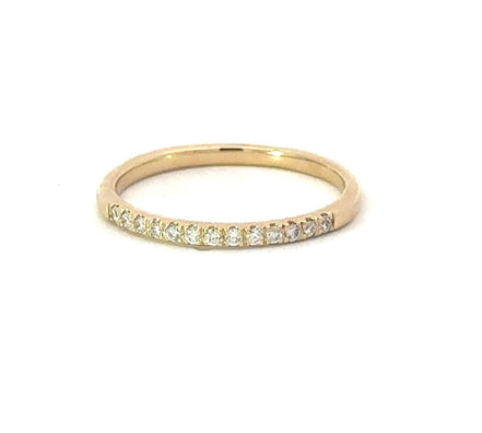 14K Yellow Gold 13Round .13 CTTW Diamond Band