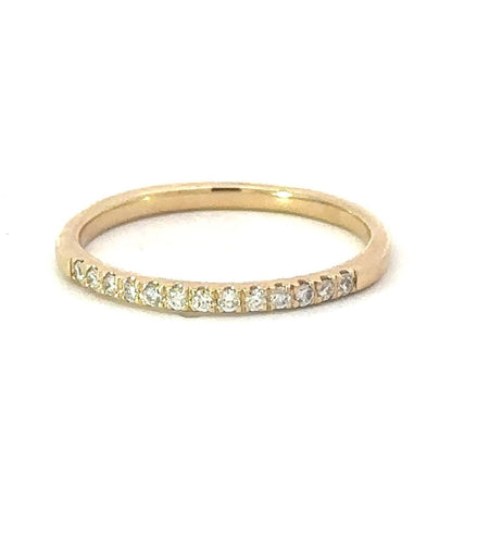 14K Yellow Gold 13Round .13 CTTW Diamond Band