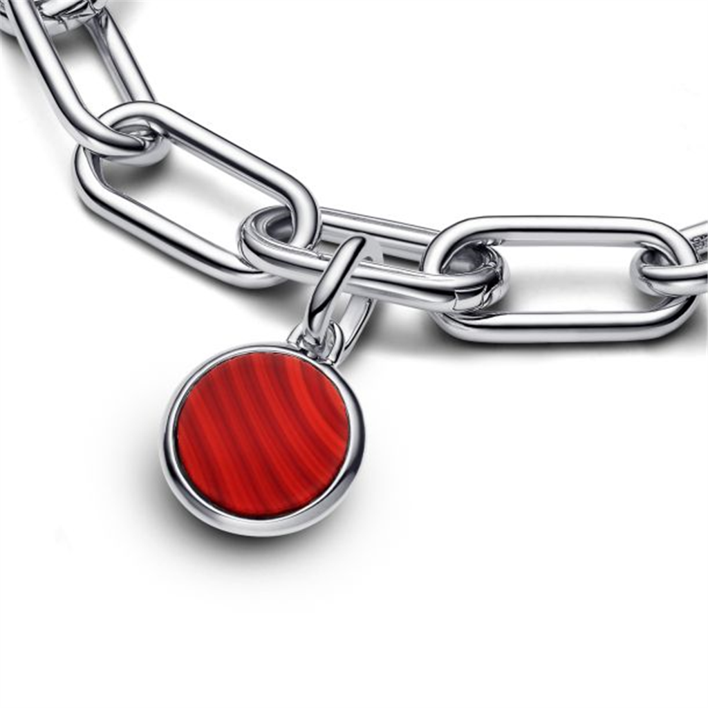 Pandora ME/Moments Red Murano Glass Engravable Mini Medallion Charm