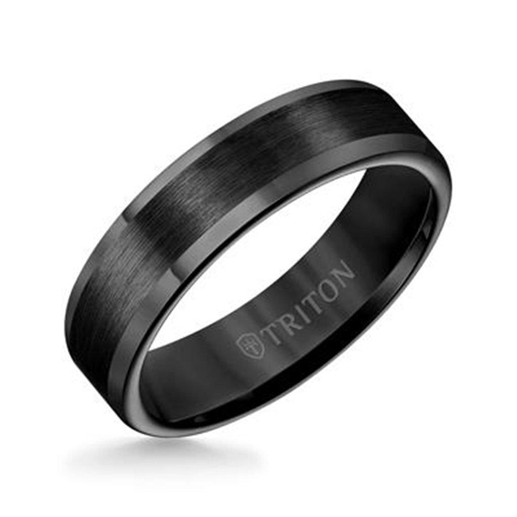 Roll Edge Satin Finish Classic Wedding Band Size 11.5