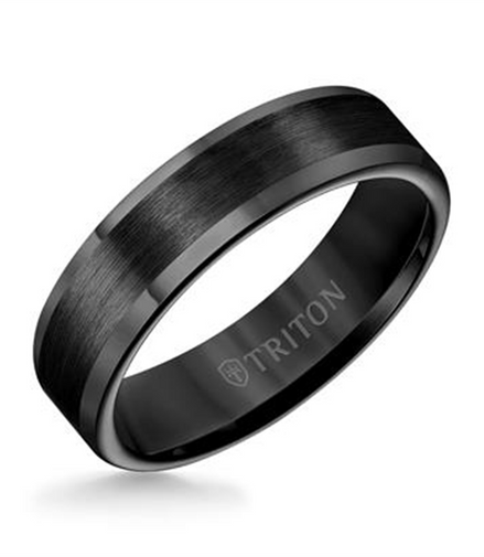 Roll Edge Satin Finish Classic Wedding Band Size 11.5