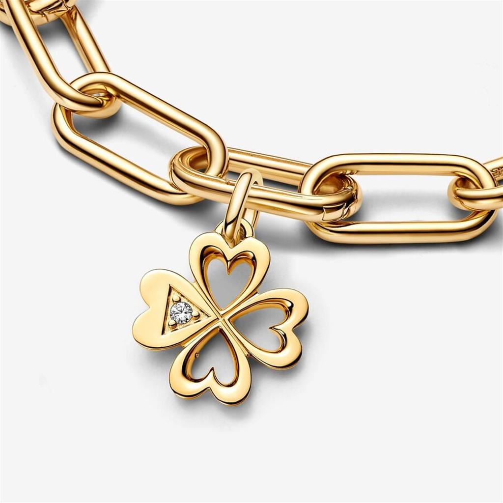 Pandora ME Heart Four-leaf Clover Medallion Charm