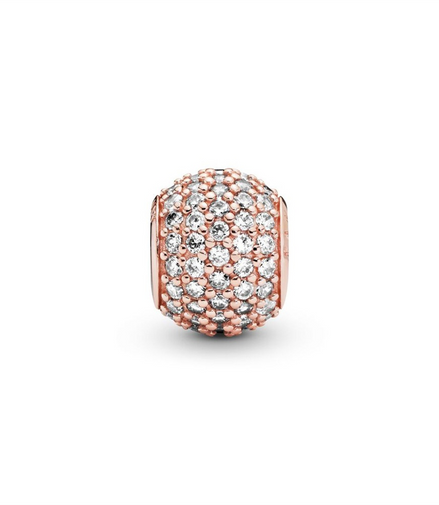 Abstract Pave Pandora Rose Charm