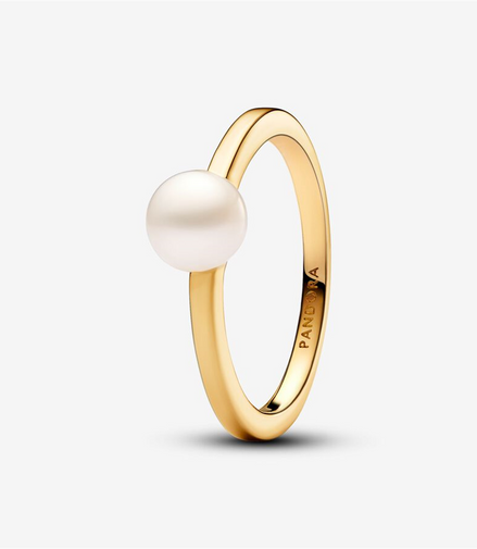 Pandora Essence Treated Freshwater Cultured Pearl Ring Size 7