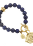Susan Shaw Gold Bee Intaglio Stone Bracelet