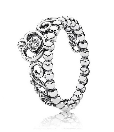 Pandora Timeless Princess Tiara Crown Ring Size 4.5