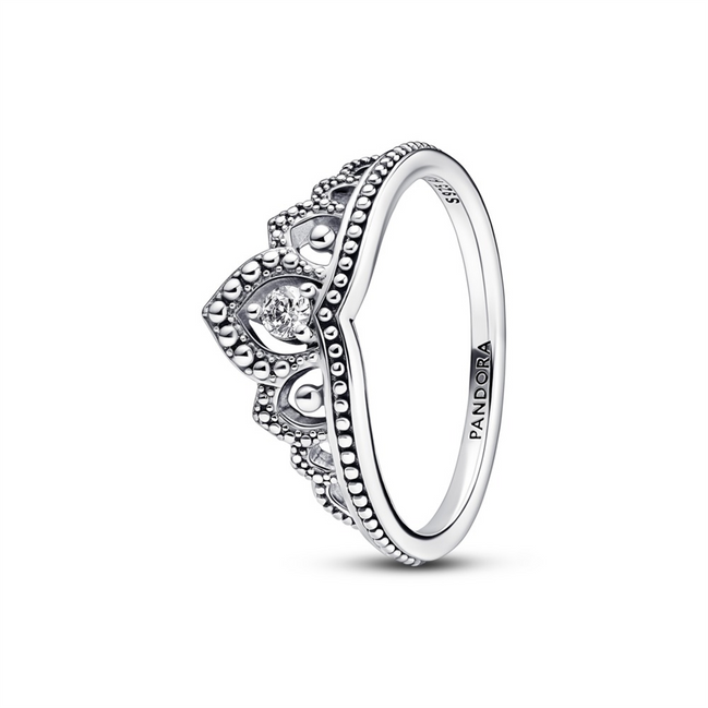 Pandora Timeless Regal Beaded Tiara Ring Size 6