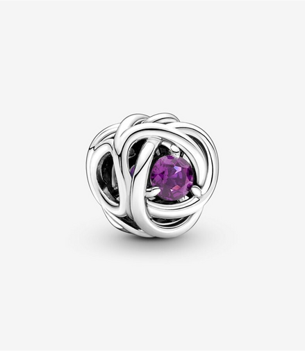 Pandora Moments February Purple Eternity Circle Charm