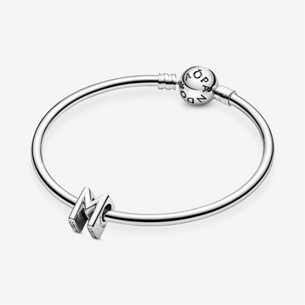 Pandora Moments Letter M Silver Charm