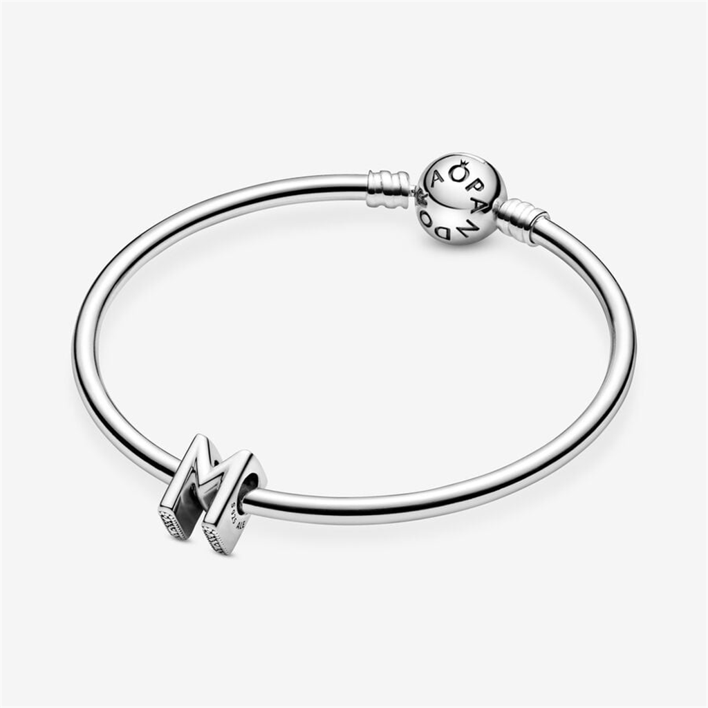 Pandora Moments Letter M Silver Charm