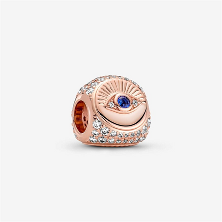 Pandora Moments Hamsa, All-seeing Eye & Feather Three-sided Charm