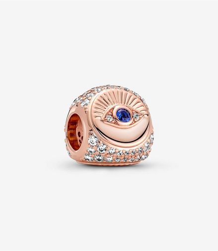 Pandora Moments Hamsa, All-seeing Eye & Feather Three-sided Charm