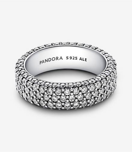 Pandora Timeless Pavé Triple-Row Ring Size 7.5