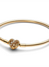 Pandora Moments Celestial Heart Clasp Bangle Charm Bracelet Size 19