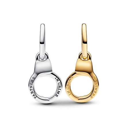 Pandora ME/Moments  Openable & Splitable Handcuffs Gold-Plated Dangle Charm