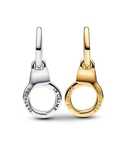 Pandora ME/Moments  Openable & Splitable Handcuffs Gold-Plated Dangle Charm