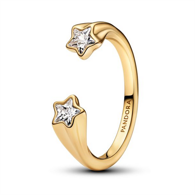 Pandora Moments Shooting Stars Open Ring Size 7