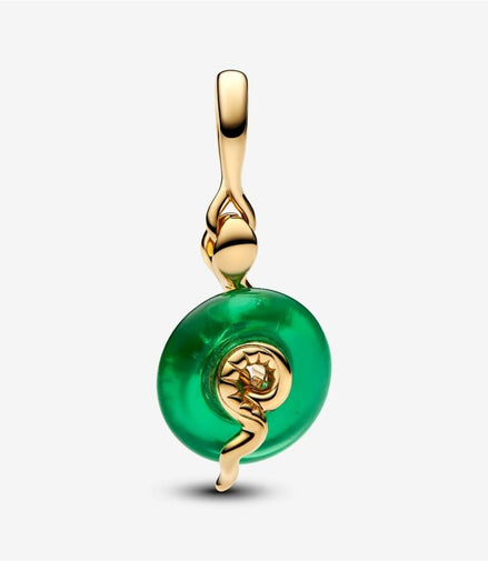 Pandora Moments Snake Green Murano Glass Dangle Charm