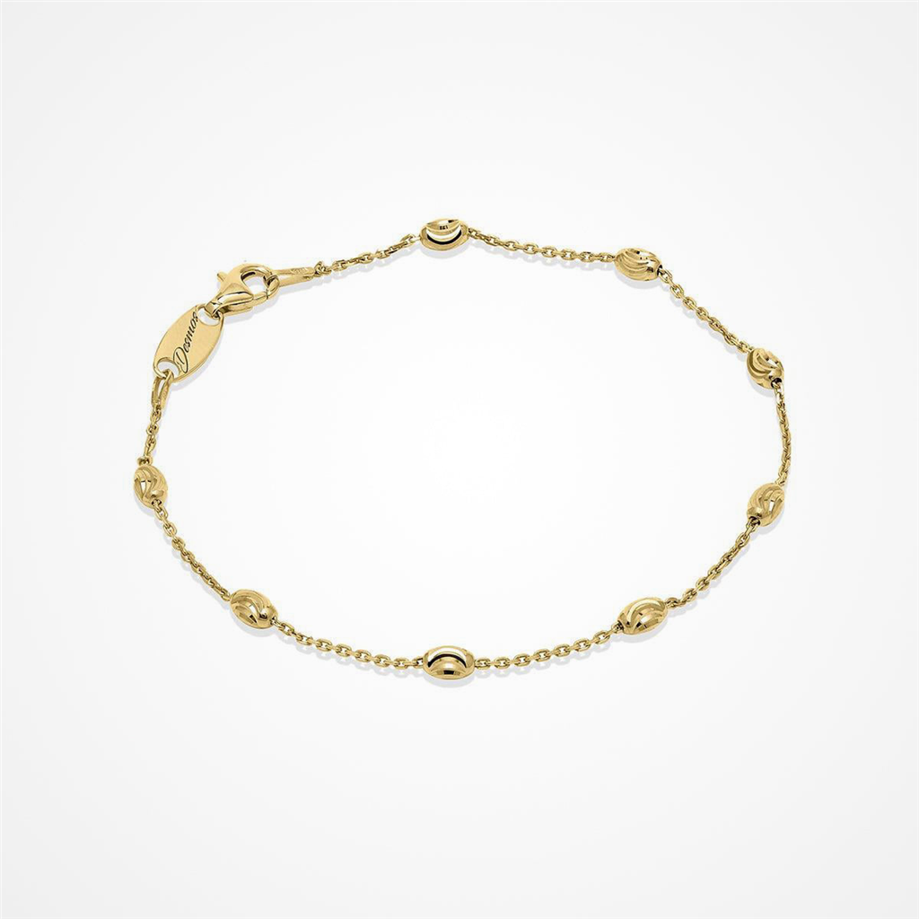 Desmos 18K Gold Plated Station Moon Bracelet 7.25"