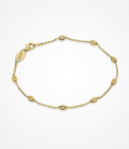 Desmos 18K Gold Plated Station Moon Bracelet 7.25"