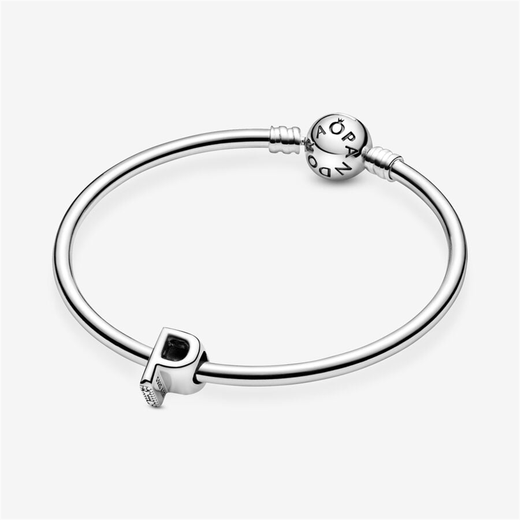 Pandora Moments Letter P Silver Charm