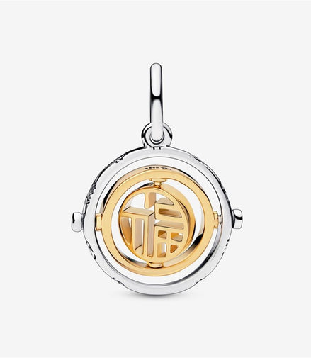 Pandora Moments Two-tone Fú Spinning Dangle Charm