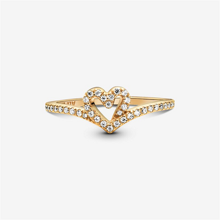 Pandora Timeless Wish Sparkling Heart Ring Size 56