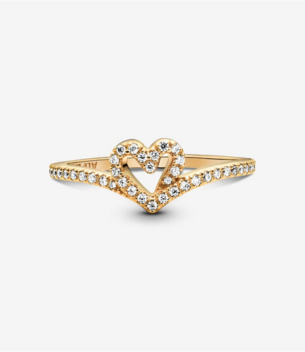 Pandora Timeless Wish Sparkling Heart Ring Size 56