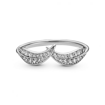 Pandora Timeless Sparkling Leaves Ring Size 6