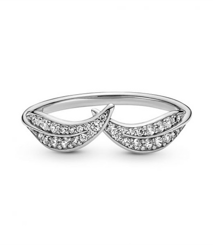 Pandora Timeless Sparkling Leaves Ring Size 6