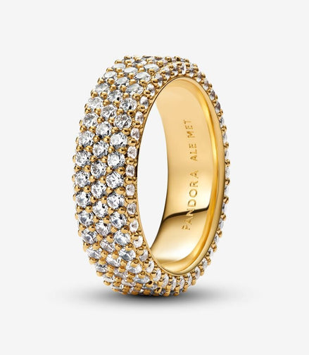 Pandora Timeless Pavé Triple-Row Ring Size 7