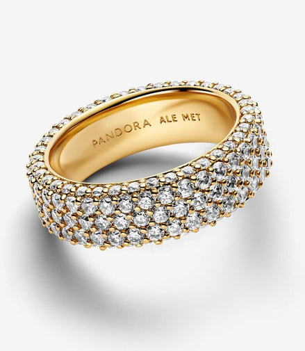 Pandora Timeless Pavé Triple-Row Ring Size 7
