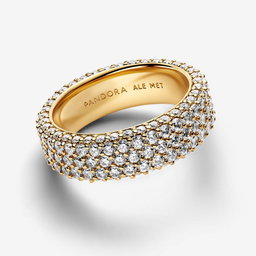 Pandora Timeless Pavé Triple-Row Ring Size 8.5