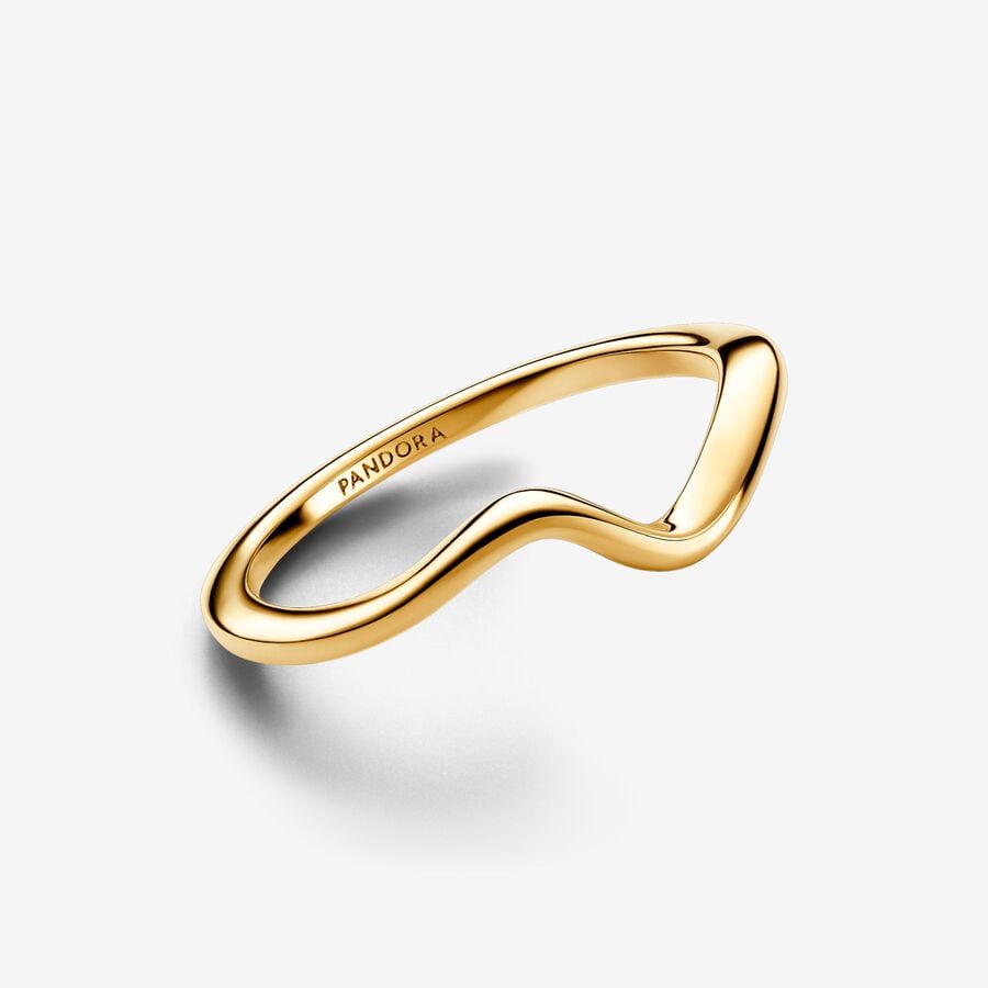 Pandora Timeles Polished Wave Ring Size 6