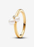 Pandora  Duo Treated Freshwater Cultured Pearls Ring Size 7.5