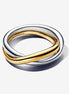 Pandora Essence Two-Tone Entwined Bands Ring Size 7