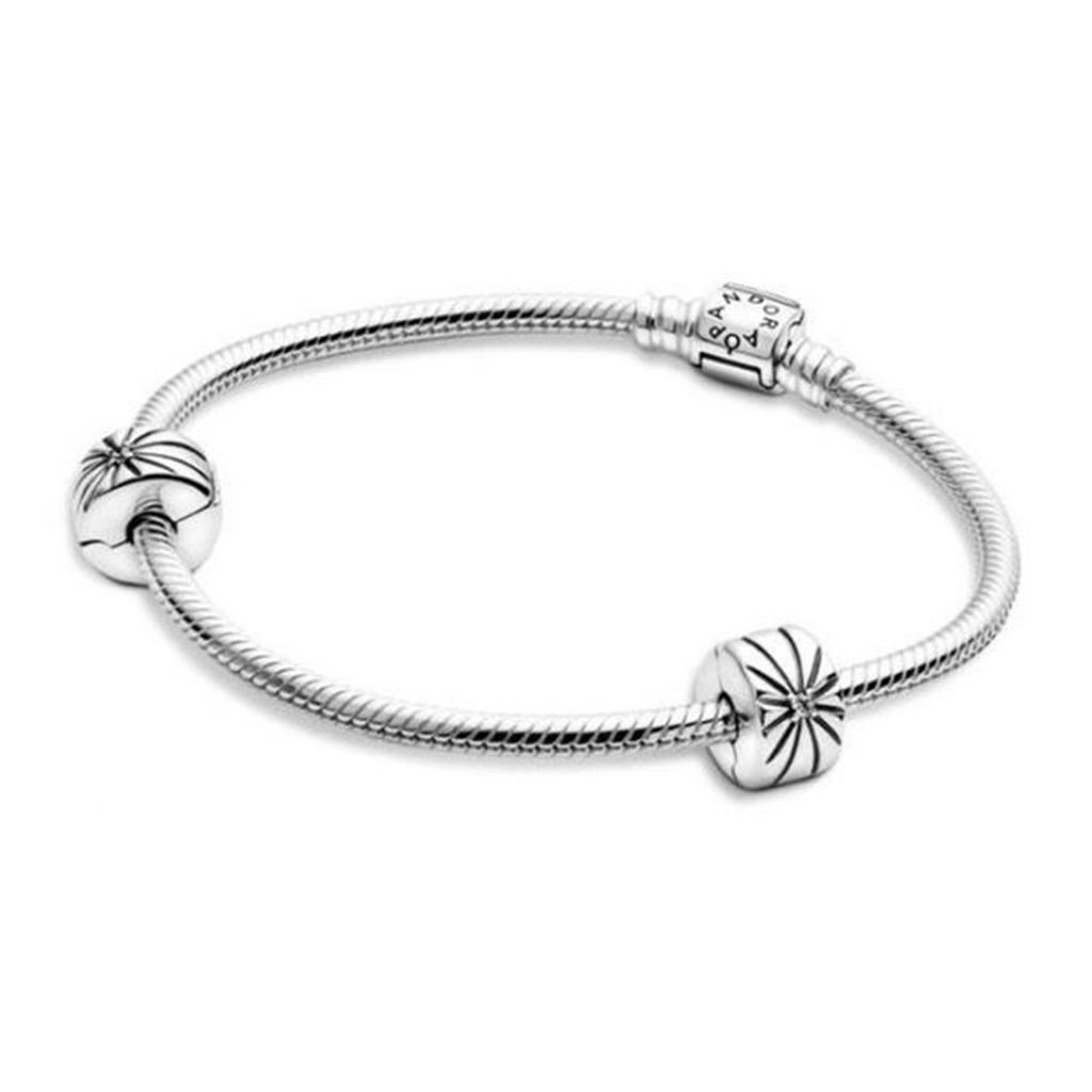 Pandora Sterling Silver Barrel Clasp, Iconic Bracelet Gift Set