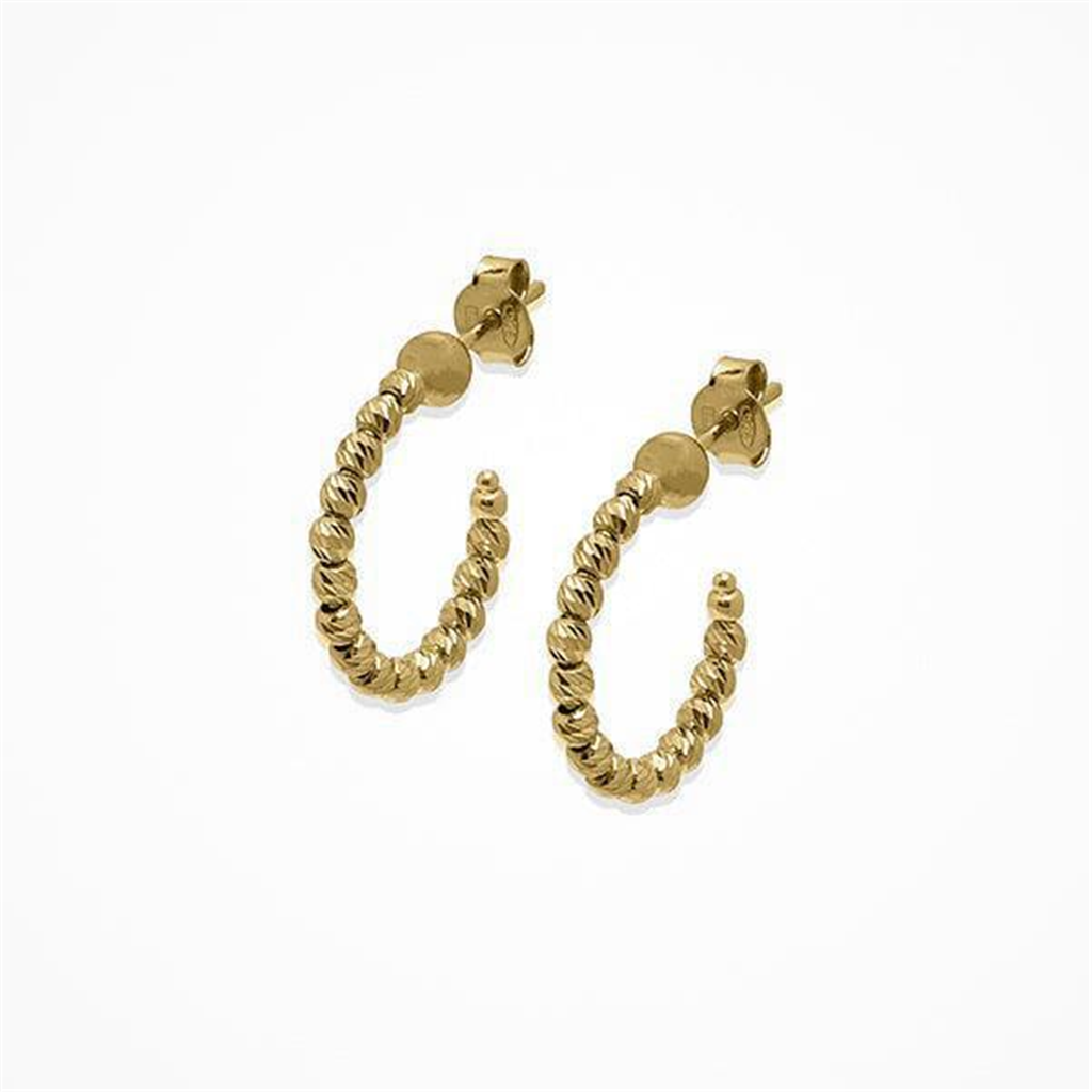 Desmos 18K Gold Overlay Slash Hoop Earrings