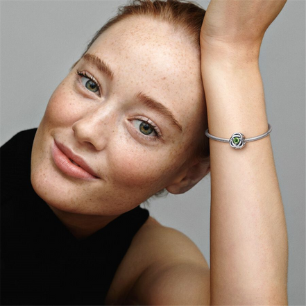 Pandora Moments August Spring Green Eternity Circle Charm