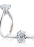 A. Jaffe Classic Solitaire Oval Center Diamond Engagement Ring