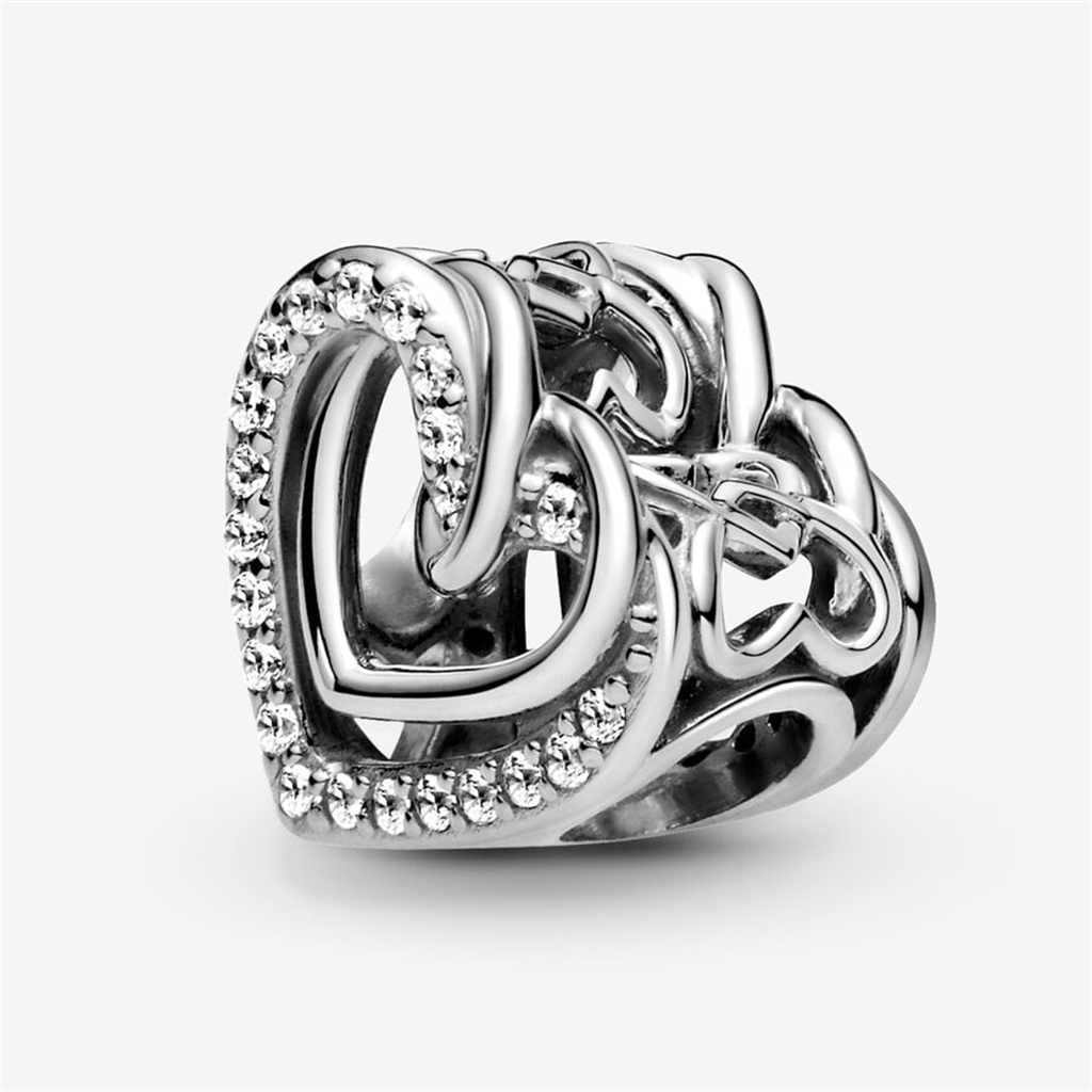 Pandora Moments Sparkling Entwined Hearts Charm