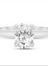 14k White Gold 2 CTW Oval Diamond Semi-Mount Engagement Ring