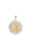 14k Two Toned Cross Medallion Pendant