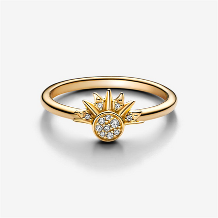 Pandora Moments Celestial Sparkling Sun Ring Size 6