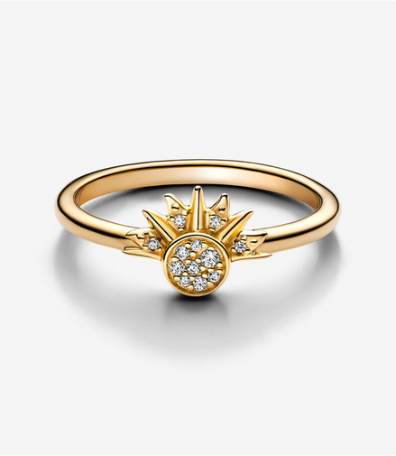 Pandora Moments Celestial Sparkling Sun Ring Size 5