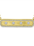 Brevani 14K Yellow Gold Diamond East 2 West Bar Necklace